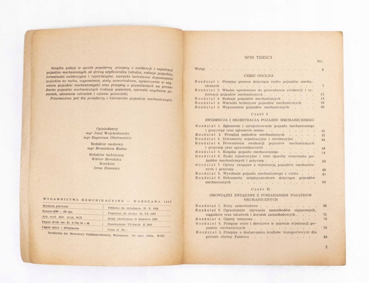 STARA KSIĄŻKA PORADNIK POSIADACZA I KOROWCY POJAZDU MECHANICZNEGO 1957