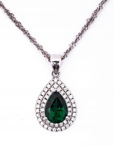 STARY WISIOREK Z KAMIENIEM, SBREBRO / BIAŁY METAL ?