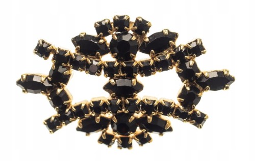 STARA METALOWA BROSZKA Z KAMIENIAMI