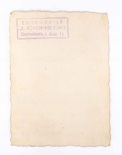 STARA FOTOGRAFIA - ŻOŁNIERZ 6 PP 2 DYWIZJI ?, FOT. CICHECKI, CZĘSTOCHOWA