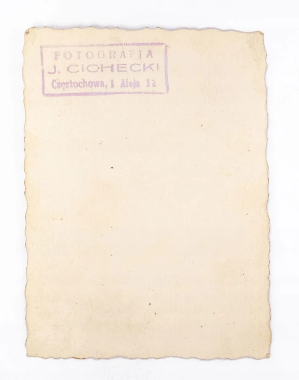 STARA FOTOGRAFIA - ŻOŁNIERZ 6 PP 2 DYWIZJI ?, FOT. CICHECKI, CZĘSTOCHOWA