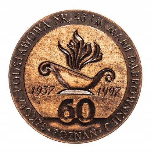 MEDAL 60 LAT SZKOŁY PODSTAWOWEJ NR. 46 IM. MARII DĄBROWSKIEJ, POZNAŃ 1997