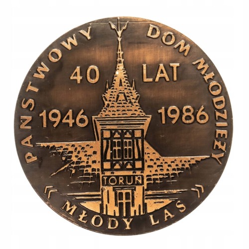 MEDAL 40 LAT PAŃSTWEGO DOMU MŁODZIEŻY MŁODY LAS, TORUŃ 1986