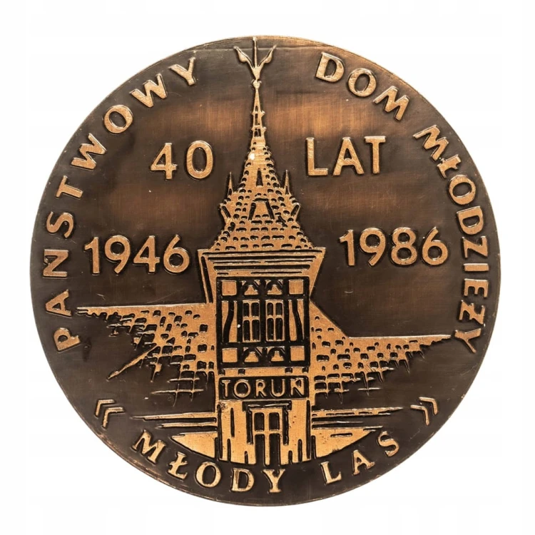 MEDAL 40 LAT PAŃSTWEGO DOMU MŁODZIEŻY MŁODY LAS, TORUŃ 1986