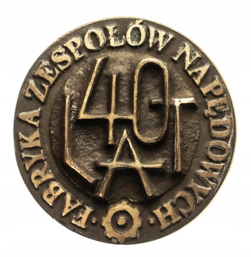 MEDAL 40 LAT ZREMB, FABRYKA ZESPOŁÓW NAPĘDOWYCH, POZNAŃ 1987