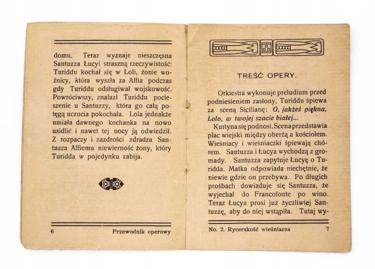 PRZEWODNIK OPEROWY, RYCERSKOŚĆ WIEŚNIACZA, POZNAŃ 1909