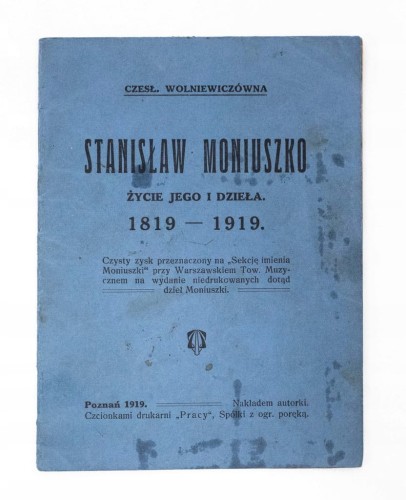 STARA KSIĄŻKA STANISŁAW MONIUSZKO, JEGO ŻYCIE I DZIEŁA, POZNAŃ 1919