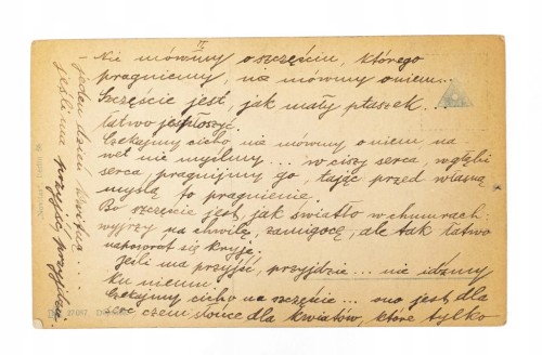 STARA POCZTÓWKA - RZEŹBA G. EBERLEIN, DAS GOHEIMNIS l. 20/30
