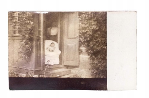 STARA FOTOGRAFIA - ZDJĘCIE RODZINNE, MAŁE DZIECKO, OPOCZNO 1907