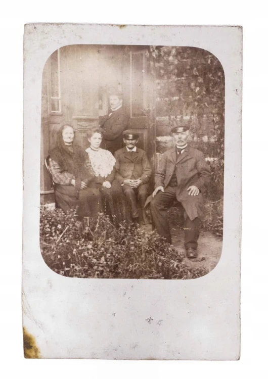 STARA FOTOGRAFIA - ZDJĘCIE RODZINNE, OPOCZNO 1906