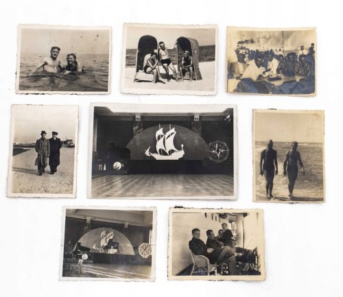 ZESTAW STARYCH FOTOGRAFII RODZINNYCH - MORZE BAŁTYCKIE, GDYNIA II RP