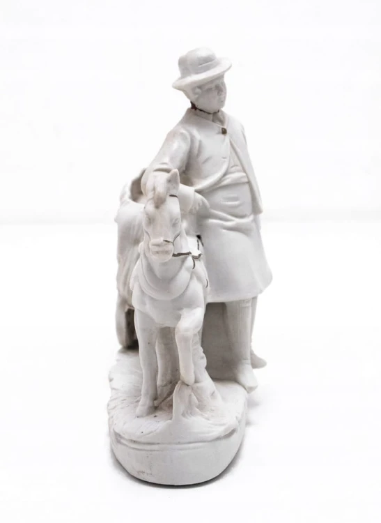STARA FIGURKA - KOBIETA Z KONIEM, NIEMCY 1954 (gips)