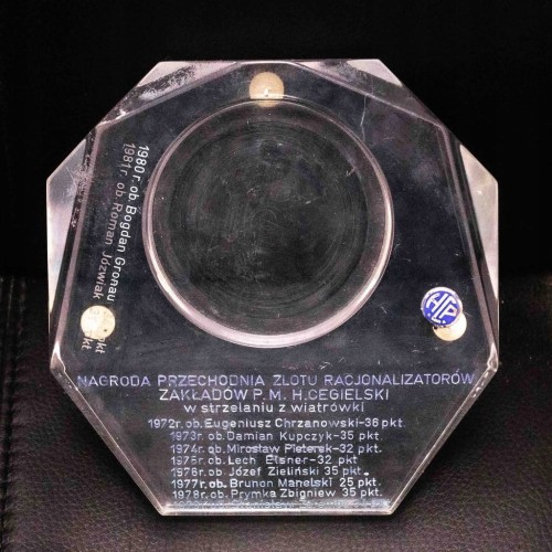MEDAL PRZECHODNI RACJONALIZATORÓW HCP W STRZELANIU Z WIATRÓWKI 1972 - 1981