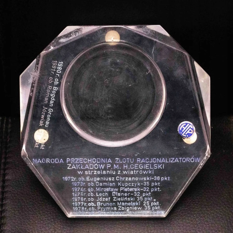 MEDAL PRZECHODNI RACJONALIZATORÓW HCP W STRZELANIU Z WIATRÓWKI 1972 - 1981