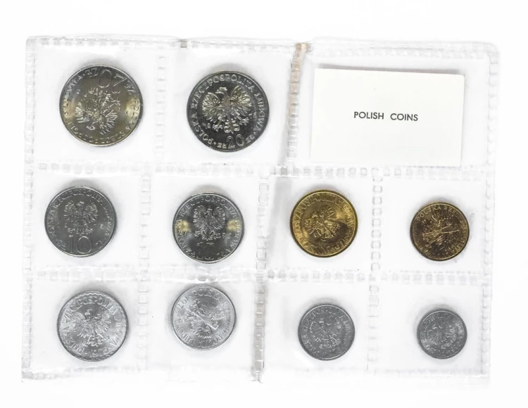 Polska,PRL (1944-1989), Polskie Monety Emitowane w 1975 r.,oficjalny zestaw