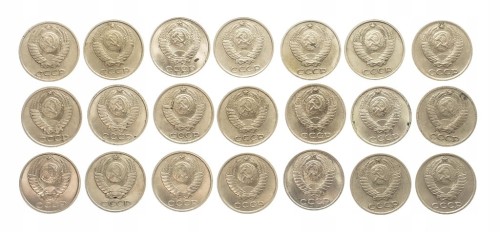 Rosja, ZSRR, zestaw monet obiegowych, 10 kopiejek 1961-1990