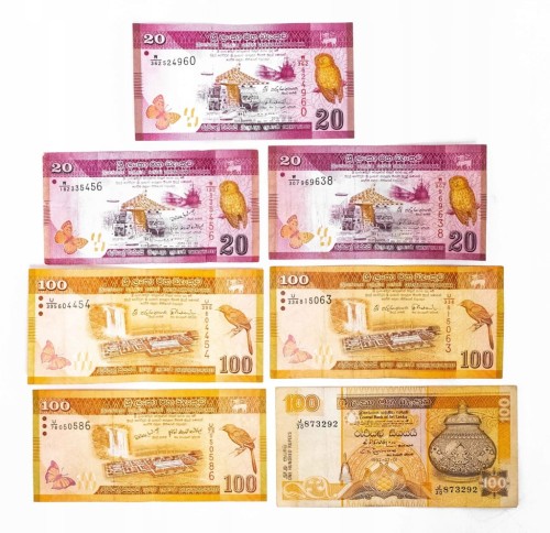 Sri Lanka, zestaw 7 banknotów