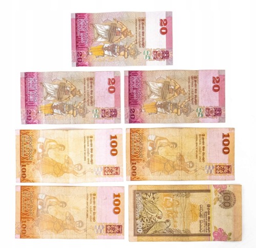 Sri Lanka, zestaw 7 banknotów