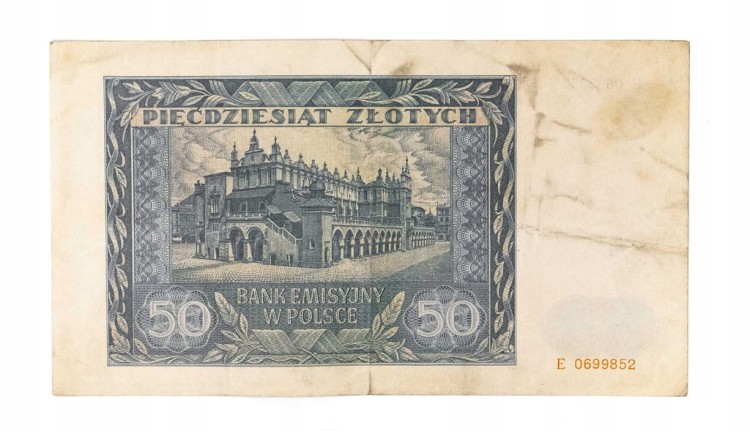 Polska, Generalna Gubernia (1940 - 1941), 50 złotych 1.08.1941, seria E