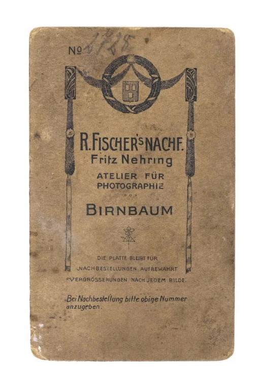 STARA FOTOGRAFIA - MĘŻCZYZNA, ATELIER R. FISCHERS NACHF. MIĘDZYCHÓW