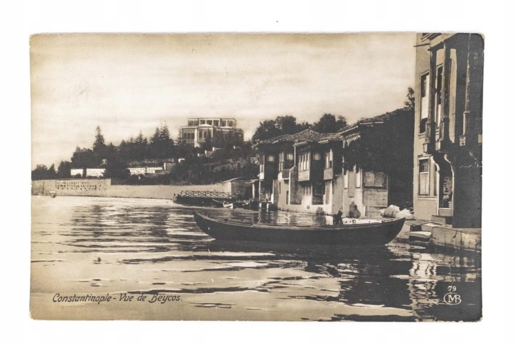 STARA POCZTÓWKA - ŁODZIE, KONSTANTYNOPOL, BEYKOZ, TURCJA