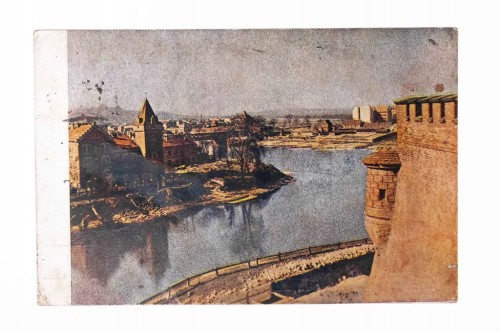 KRAKÓW - WIDOK Z WAWELU NA WISŁĘ II RP