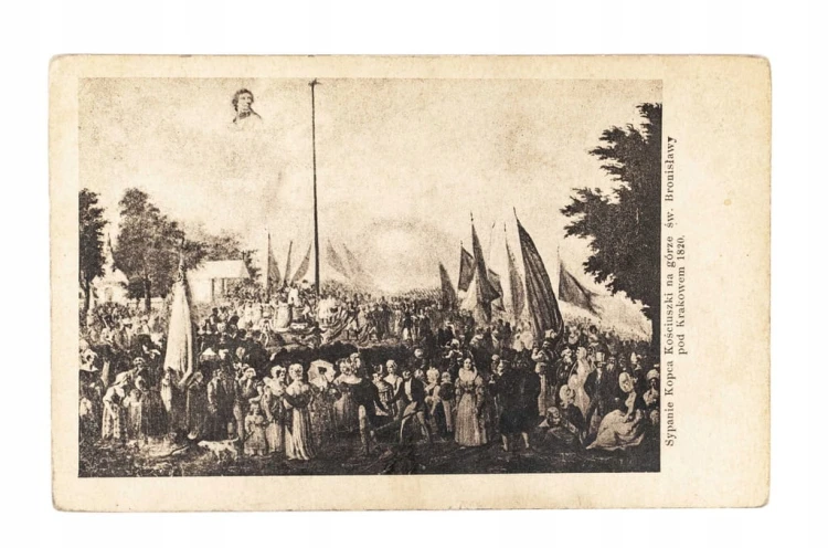 KRAKÓW - SYPANIE KOPCA KOŚCIUSZKI 1820 (II RP)