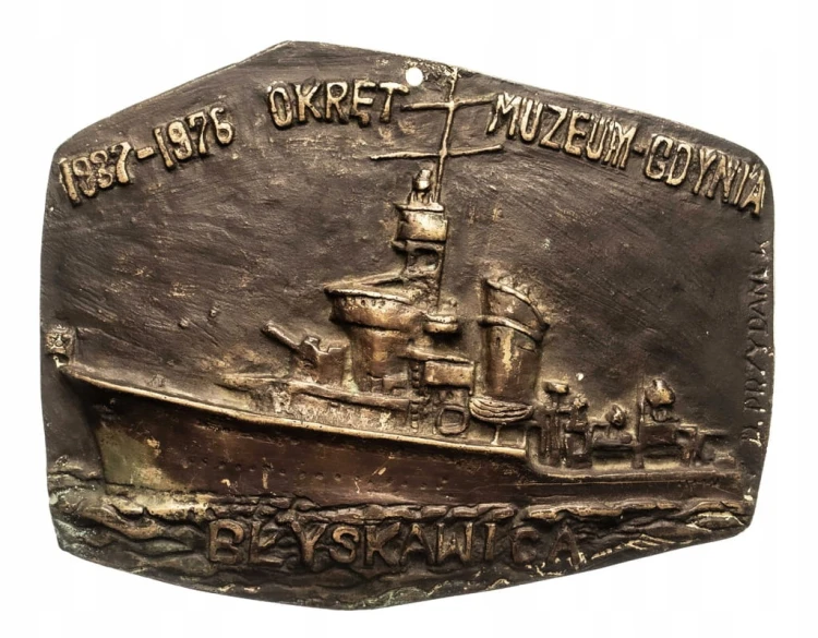 MEDAL PRZYDANEK - OKRĘT BŁYSKAWICA, MUZEUM GDYNIA 1976