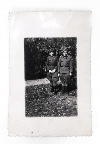 STARA FOTOGRAFIA - ŻOŁNIERZE 6 PP 2 DYWIZJI H. DĄBROWSKIEGO ?, KOSZARY