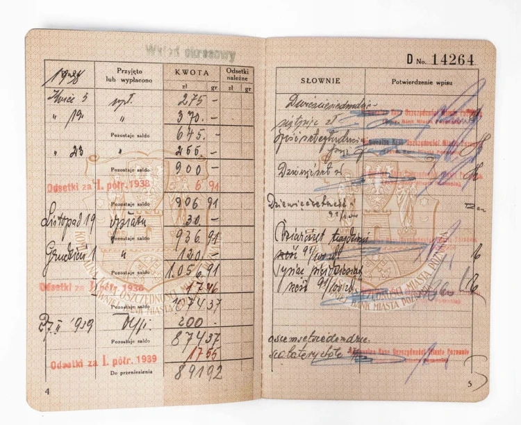 KSIĄŻECZKA OSZCZĘDNOŚCIOWA, POZNAŃ 1938