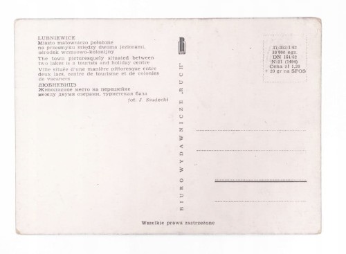 LUBNIEWICE - JEZIORO, KOŚCIÓŁ, MIASTO l. 60