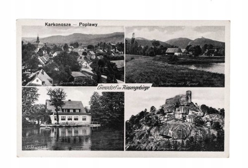 KARKONOSZE - ZAMEK CHOJNIK, RESTAURACJA PODGÓRZYN, POPŁAWY l. 30/40