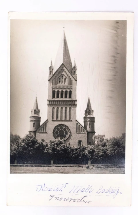 STARA FOTOGRAFIA - KOŚCIÓŁ ZWIASTOWANIA NMP, INOWROCŁAW 1967