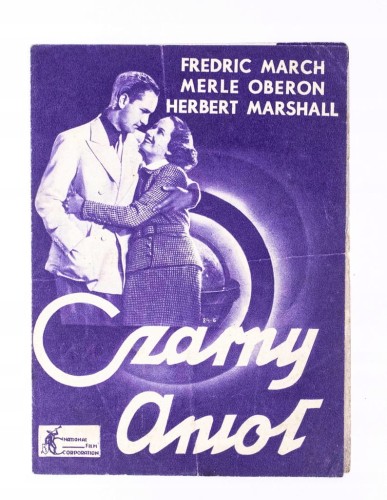 STARA REKLAMA - KINO, FILM CZARNY ANIOŁ, WARSZAWA / KATOWICE l. 30/40