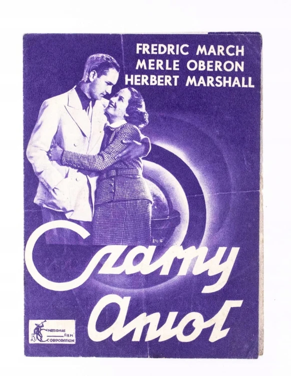 STARA REKLAMA - KINO, FILM CZARNY ANIOŁ, WARSZAWA / KATOWICE l. 30/40