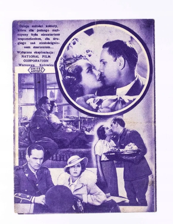 STARA REKLAMA - KINO, FILM CZARNY ANIOŁ, WARSZAWA / KATOWICE l. 30/40