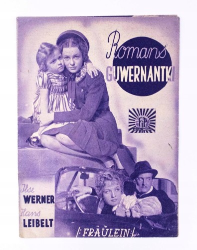 STARA REKLAMA - KINO, FILM ROMANS GUWERNANTKI, OKUPACJA l. 40