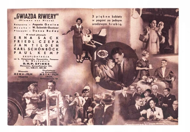 STARA REKLAMA - KINO, FILM GWIAZDA RIWIERY, KINO APOLLO l. 30/40