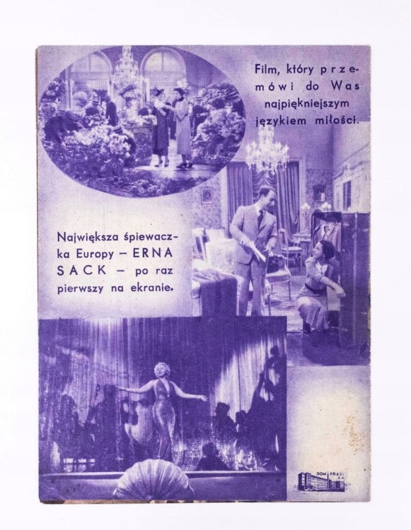 STARA REKLAMA - KINO, FILM GWIAZDA RIWIERY, KINO APOLLO l. 30/40