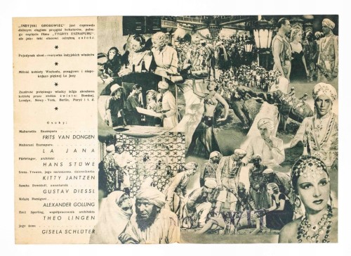 STARA REKLAMA - KINO, FILM INDYJSKI GROBOWIEC l. 30/40