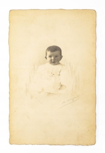 STARA FOTOGRAFIA - MAŁA DZIEWCZYNKA, SAINT QUENTIN 1924 FRANCJA