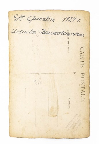 STARA FOTOGRAFIA - MAŁA DZIEWCZYNKA, SAINT QUENTIN 1924 FRANCJA