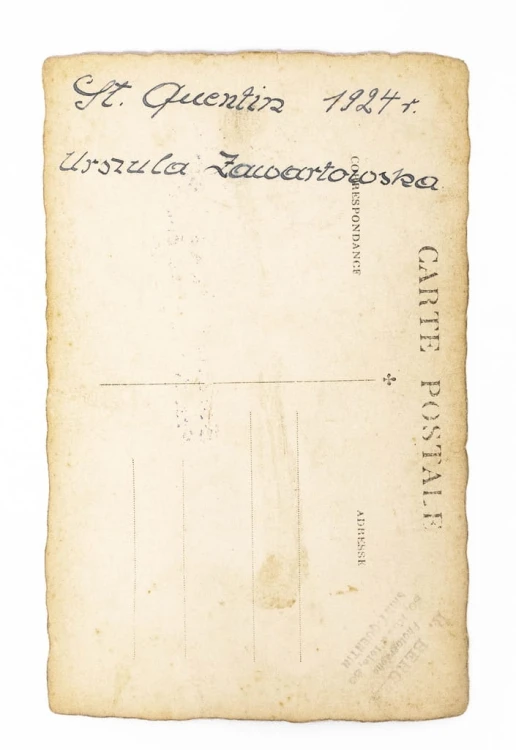 STARA FOTOGRAFIA - MAŁA DZIEWCZYNKA, SAINT QUENTIN 1924 FRANCJA