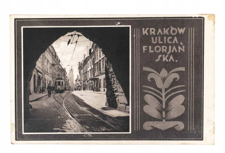 KRAKÓW - ULICA FLORIAŃSKA, TRAMWAJ II RP