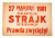 STARY PLAKAT, OGÓLNOPOLSKI STRAJK OSTRZEGAWCZY, 27 MARZEC 1981