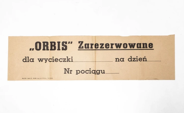 STARY DRUK - ORBIS, REZERWACJA POCIĄGU DLA WYCIECZKI 1948