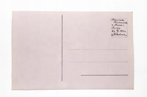 STARA FOTOGRAFIA - KOBIETA Z DZIEĆMI W OGRODZIE, JAKUBOWO 1914