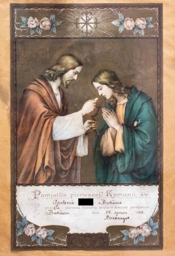 PAMIĄTKA PIERWSZEJ KOMUNI ŚWIĘTEJ - BUKOWIEC 1908