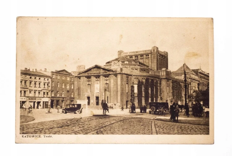 KATOWICE - TEATR, SAMOCHODY 1935