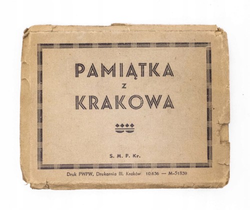 ZESTAW STARYCH OBRAZKÓW - PAMIĄTKA Z KRAKOWA II RP